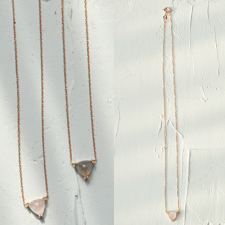 triangle stone necklace (2-stone)