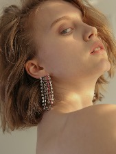 glossy 5line earring