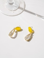 yellow spring earring
