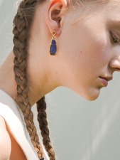blue azure stone earring