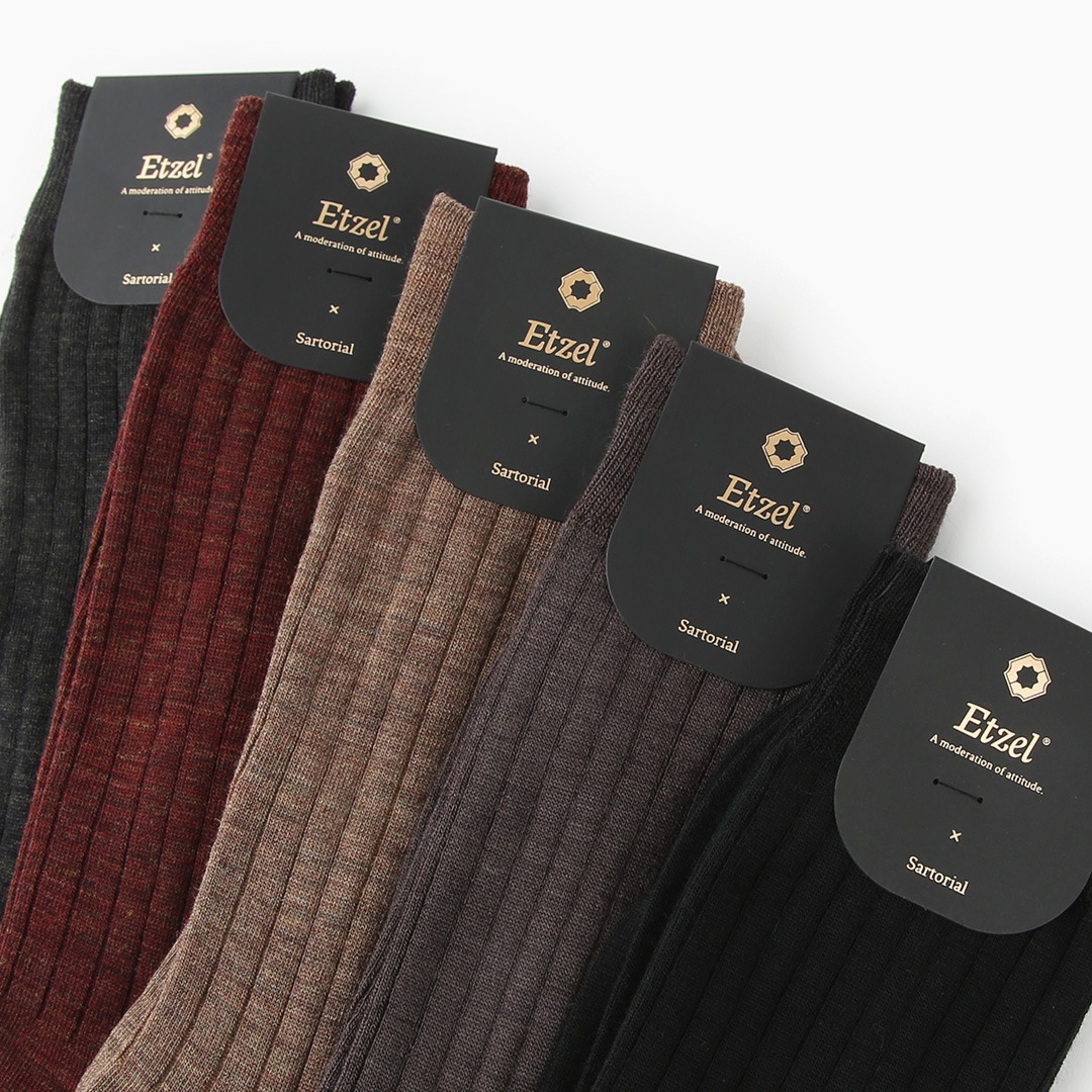 ETS018 Sartorial: Merino Wool Rib SocksEtzel