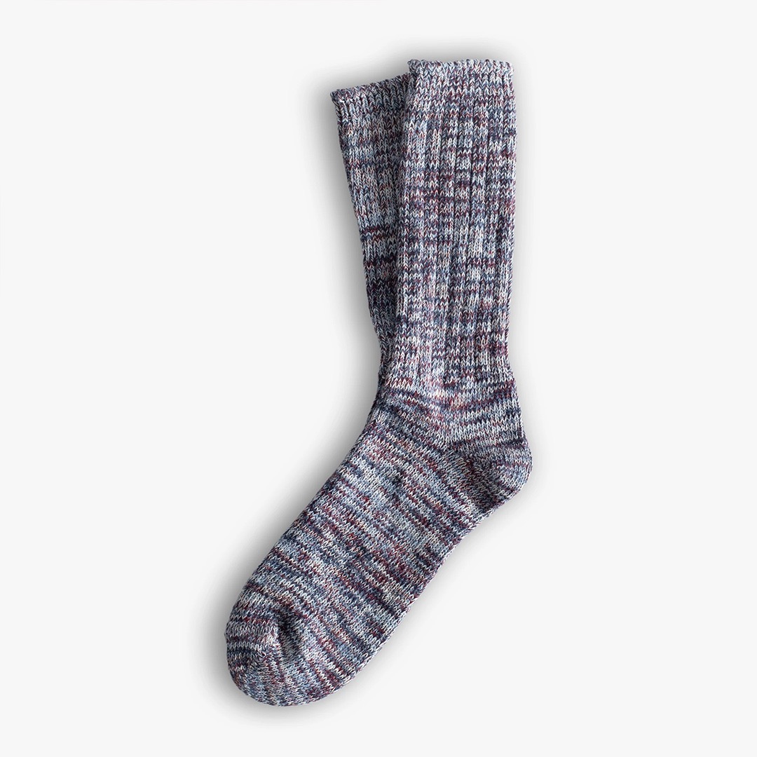 THL104 Recycle Cotton Blend Socks : Purple/BlueTHUNDERS LOVE