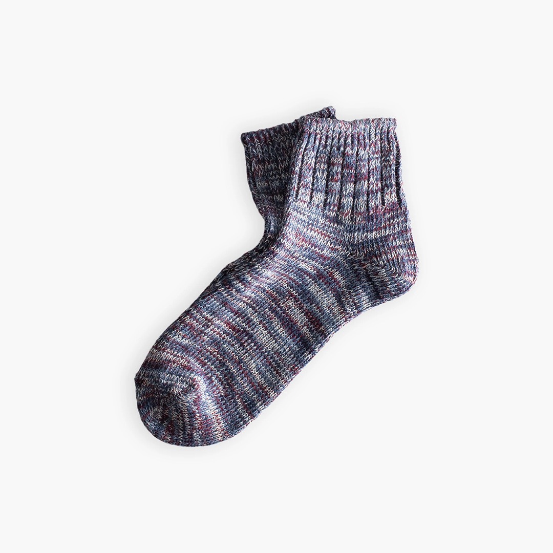 THL108 Recycle Cotton Blend Socks : Purple/BlueTHUNDERS LOVE