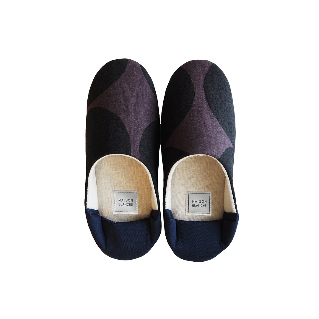 MSB353 Room Shoes : Dot PurpleMAISON BLANCHE