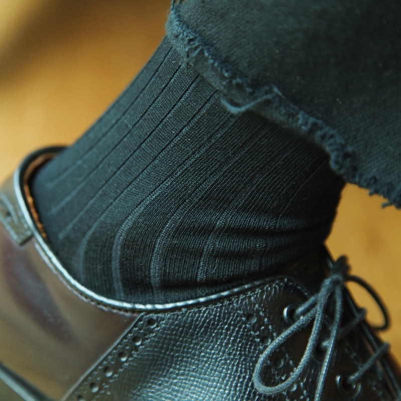 ETS018 Sartorial: Merino Wool Rib Socks
