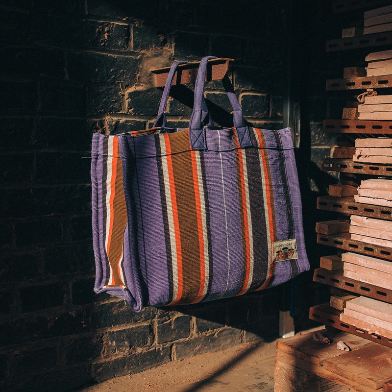 MOM022 Tote Bag N°39: Stripe Seven Violette