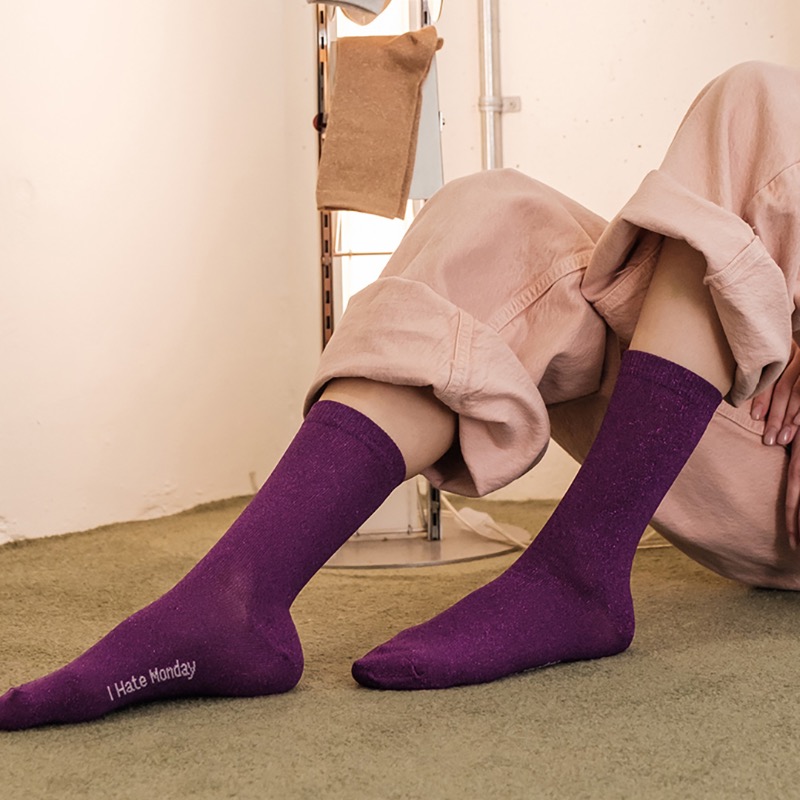 IHM119 Glitter socks: Purple